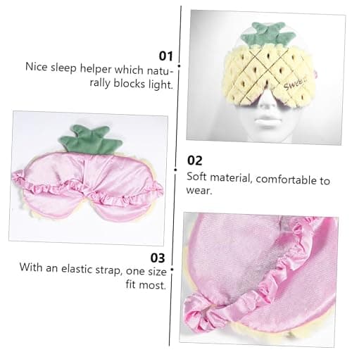 Cartoon Pineapple Plush Sleep Eye Cover with Elastic Strap — view 6
