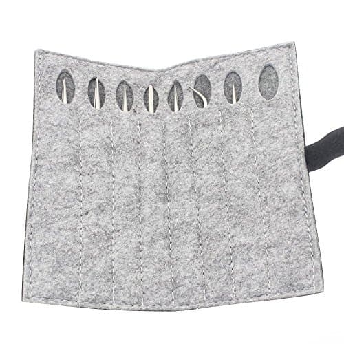 Professional Tweezer Set - FEITA Precision Tweezers with Travel Case - Stainless Steel Tweezers for Plucking, Watchmakers, Jewelry, Electronic, Craft (Silver 7Pcs) — view 3