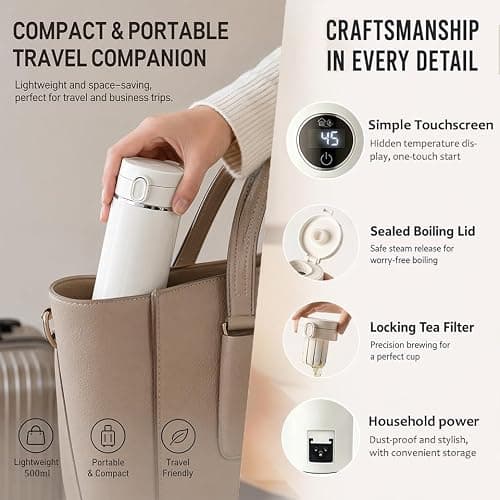 Travel Kettle 500ml, Portable Kettle,Portable Electric Kettle,Auto Shut-Off — view 5