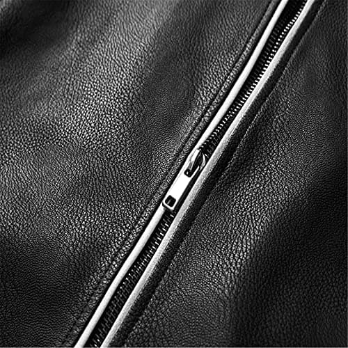 Leather Jacket Men's Genuine Leather Vintage - Outdoor Jacket Men's Waterproof Winter - Sports Jacket Without Hood Leisure Jacket Modern Long Sleeve Leather Jackets With Stand-Up Collar Softshell — view 5