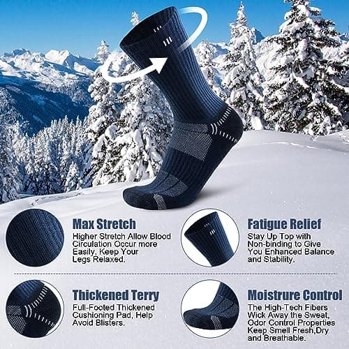 Cirorld Cushioned Mens Socks, 5 Pairs Breathable Walking Socks — view 2