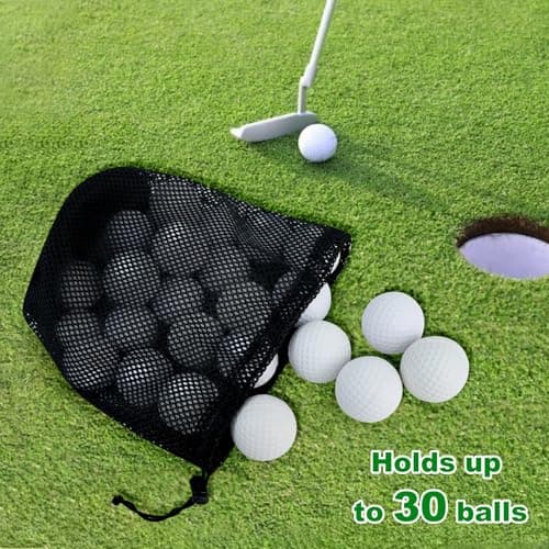 Mordx Golf Ball Storage Bag-6 Pack Mesh Bags with Drawstring，Golf Shag Bag Organizer,Sports Equipment Organizer Sack，for Collecting Half Balls Tennis Beach Travel (6, 15x20cm — view 5