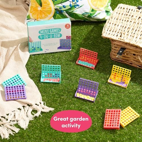 THE TWIDDLERS 8 Mini Four In A Row Board Games, 4 Assorted Colours - Multipack Perfect Mini Game Birthday Party Bag Fillers for Kids, Unisex Connect Challenge, Classroom Gifts & Rewards — view 6