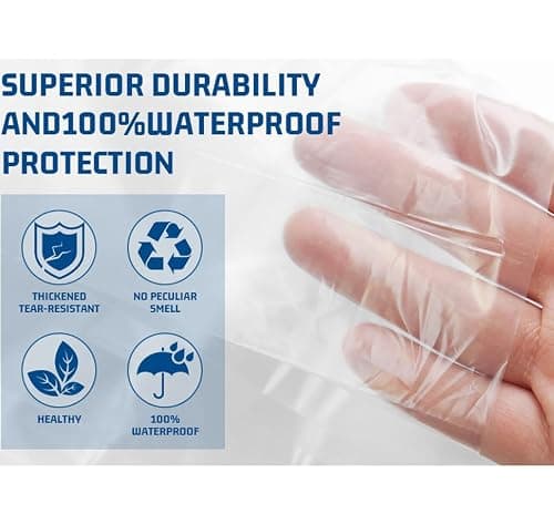 2 Pack Rain Poncho Waterproof Adult - Festival Poncho - Waterproof Poncho - Thickened Portable Adult Emergency Disposable Waterproof Raincoat with Drawstring Hood for Festival , Camping, Theme Parks — view 4