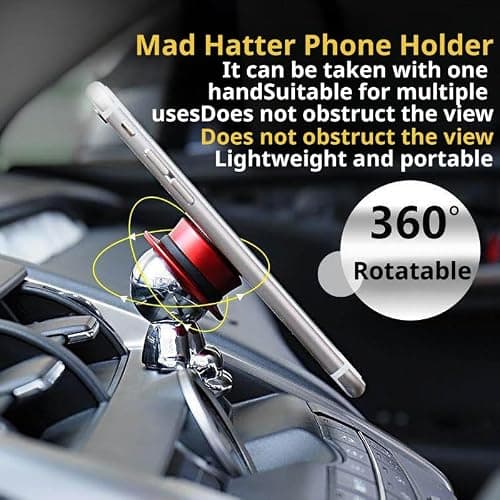 aokway Car Phone Holder Mount, Magnetic Cell Phone Holder for Car/Desk,Compatible with iPhone 12/11 Pro/11/XS Max/8/Samsung etc,Universal Accessories, Home Decoration(red) — view 3