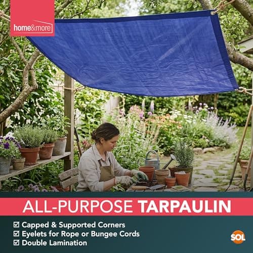 SOL Small Tarpaulin 1m x 0.85m - Waterproof Heavy Duty Cover Sheet — view 5