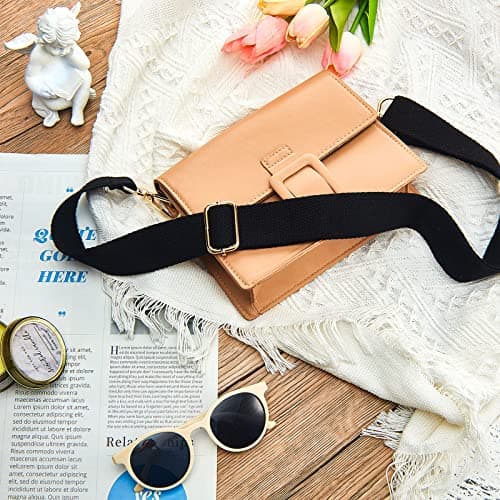Weewooday Adjustable Bag Strap Replacement Gold Hardware, Black — view 4