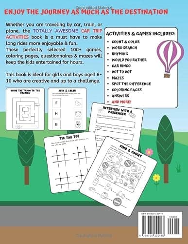 Totally Awesome Car Trip Activities For Kids 6-10: 100+ Entertaining Road Trip Activities, Games, Coloring Pages, Questionnaires, Mazes, Fun ... and Love to Learn (Activity Books for Kids) — view 2