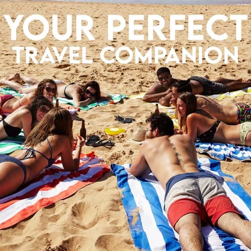 Dock & Bay Quick Dry Beach Towel - Cabana - Ipanema Orange, Large — view 6