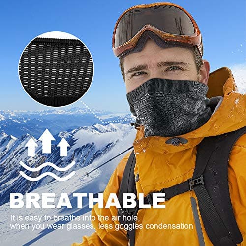 WTACTFUL Winter Neck Warmer Face Mask, Windproof Breathable Anti-Fog — view 5