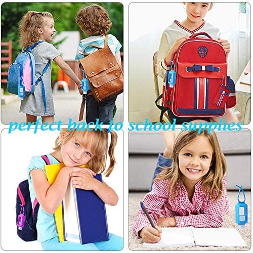 Ulife Mall 5 Pack 60ml Travel Empty Bottles Refillable Containers with Silicone Sleeve Leakproof Squeeze Keychain Bottles Flip Cap Hand Sanitizer Dispenser, Back to School Essentials — view 2