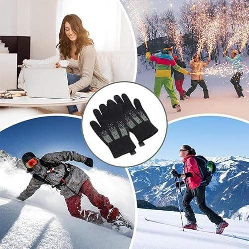 Fransande USB Heated Gloves Liners and Lanyard Electric Rechargeable Battery Heat Gloves Thermal Gloves for Freezer Work Skiing Cycling Motorbike Driving Hunting Skateboarding Athritis — view 2