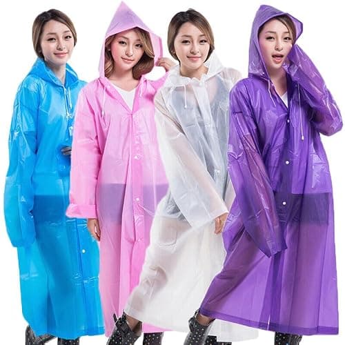 Boolavard Unisex Adults Rain Poncho, lightweight, reusable, and packable on the go rain protection (UK, Alpha, One Size, Regular, Regular, Black) — view 5