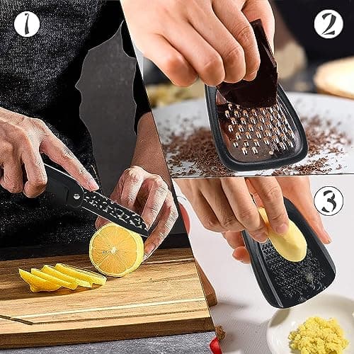 Multi‑Functional Kitchen Gadgets Set, Stainless Steel, Black — view 3