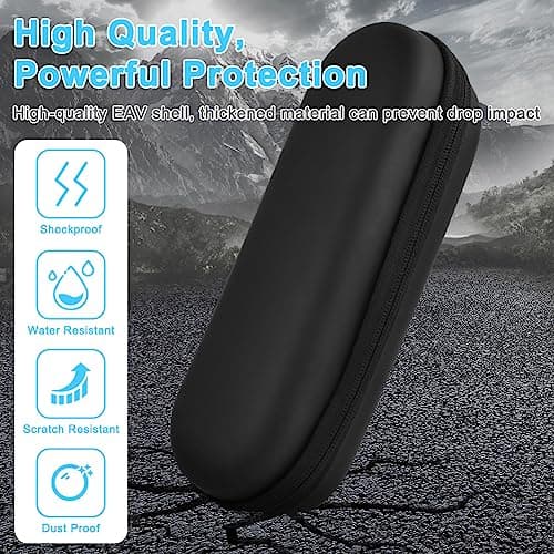 LOPHE Electric Toothbrush Travel Case, Dustproof Toothbrush Storage Holder, Portable Toothbrush Protective Cover Bag, Electric Toothbrush Case Container for Business Camping Travel (Black) — view 4