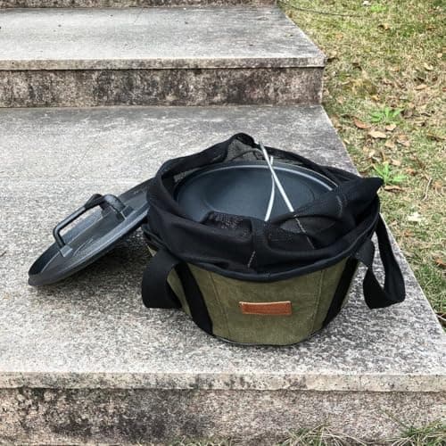 Canvas Dutch Oven Bag 33cm Large Camping Storage Pouch — view 4