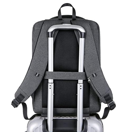 Flex Hard Shell Laptop Backpack Anti-Theft Business Bag with USB Port TSA Lock Waterproof Rucksack Improved SBS Zippers Padded Back and Belt Fits 16 Inch Laptop Lightweight Travel Bag Black — view 4