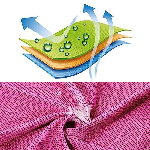 Sukeen Cooling Towel (40"x12"), Quick Dry Fitness Ice Towel for Gym, Golf, Yoga, Outdoor Work, Sports, Travel, Camping, Instant Cool for Neck and Face — view 4