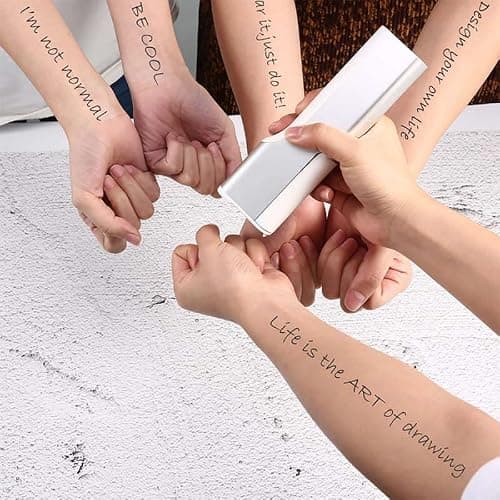 EVEBOT Mini Portable Printer Tattoo Printpen wifi for Men Women Handheld Printer in Skin Custom Pattern Skin Printer Print Machine (PrintPen+Skin Navy Blue) — view 5