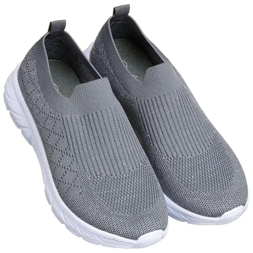 Ladies' Summer Walkers - Grey - The Perfect Lightweight Shoe with a Memory Foam Insole for that Extra Comfort.