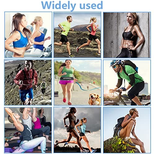 Running Belt with,Sweatproof waistpacks with,Running Belt Waist Pack with,Adjustable with Reflective Strips,with Headphone Jack,Perfect for Running and Outdoor Activities(Black) — view 6