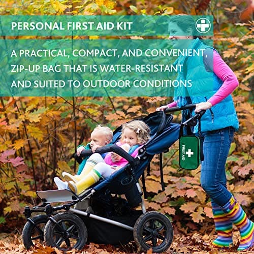 RELIANCE MEDICAL HSE 1 Person First Aid Kit in Small Green Pouch for Home Car Holiday and Workplace - Essentials for Everyday Situations — view 3