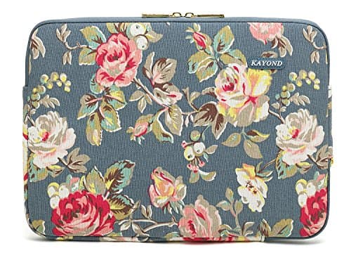 KAYOND Blue Water HyacinthWater-resistant 12.5 inch 13 inch Canvas laptop sleeve for 13.3 inch laptop case macbook air 13 case macbook pro 13 sleeve ipad 12.9 (13-13.3 inch, blue water hyacinth) — view 2