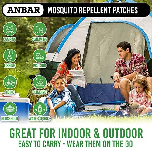 Anbar Mosquito Repellent Patches for Kids and Adults, 132 Patch Set, Small Waterproof Stickers to Repel Bugs and Insects, Deet Free Natural, 24-Hour Protection, Skin Safe — view 6