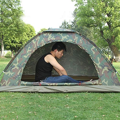 PetHot Camping Tent Waterproof 2-3 Person Camouflage Fishing Hunting Tent 200cm x 150cm x 110cm — view 3