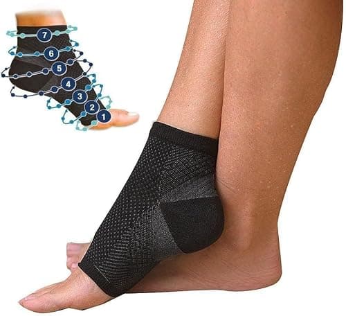 PEDIMEND Plantar Fasciitis Foot Socks. Best Compression Sleeve for Ankle Arch & Heel Achilles Tendon Supports Brace. Men and Women Night Splint Pain Relief L/XL (UK 8-12 PACK OF 2) — view 5