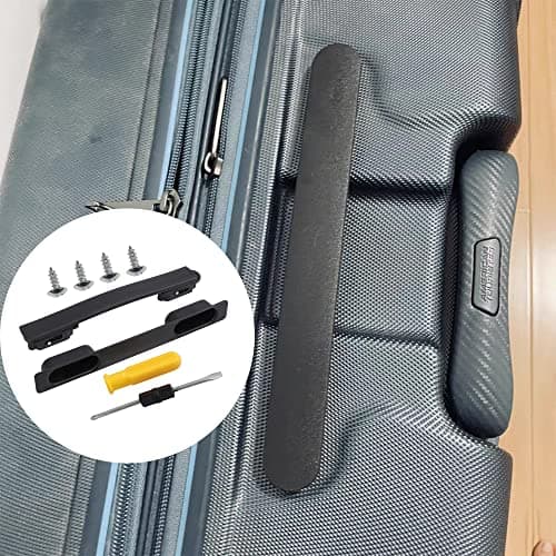 Mxfans Black Plastic Suitcase Luggage Handle Replacement Flexible Handle 21.5cm with B113 Screw — view 2