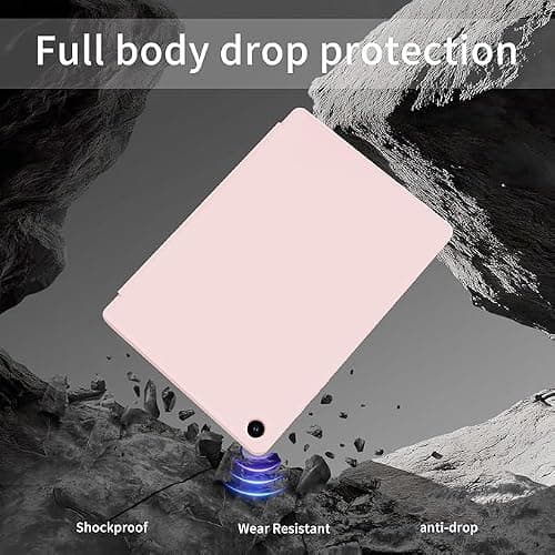YRH Case for Samsung Galaxy Tab A11 2025, 8.7 inch, with Pen Holder, Auto Sleep/Wake, Adjustablet Stand, Soft TPU Protective Tablet Cover (Pink) — view 5