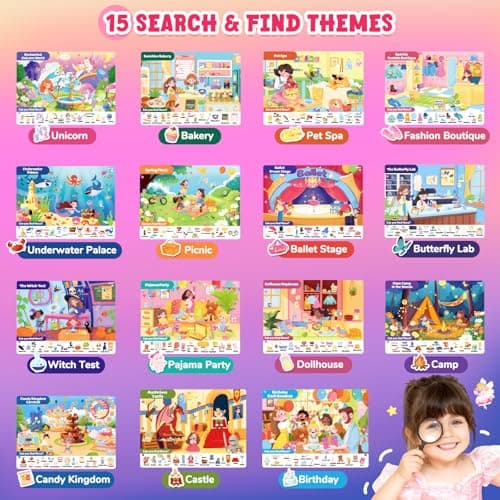 JoyCat Search & Find Activity Books, Educational Toy for Girls Ages 3-6 — view 4