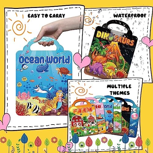 Kalysky 6 Pack Reusable Sticker Book for Toddlers 2 3 4 Year Olds — view 2