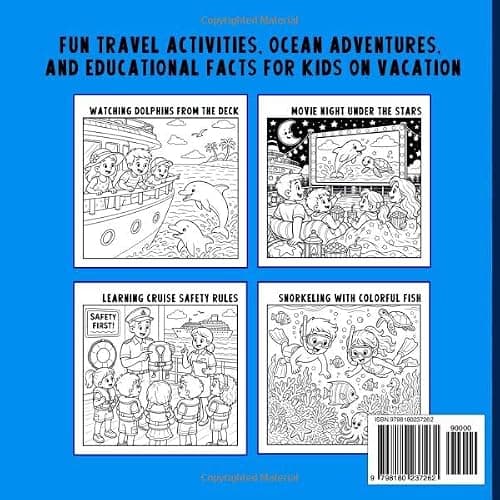 Cruise Ship Activity and Coloring Book for Kids: Fun Travel Activities, Ocean Adventures, and Educational Facts for Kids on Vacation (FactaColor Kids) — view 2