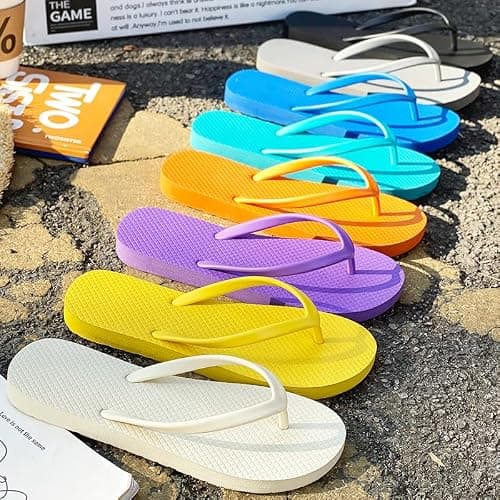 JoWebb Quick-Dry Unisex Flip Flops for Adults - Beach Pool Shoes with Non-Slip Sole | Lightweight Summer Sandals for Women Men Outdoor Swimming — view 4
