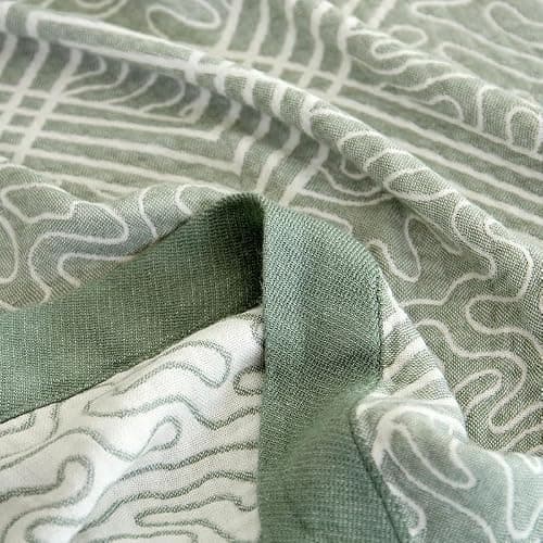 Summer Bamboo Cooling Blanket for Hot Sleepers, All-Season Throw Blanket Breathable Soft Thinnight Cool Blanket for Bed, Sofa, Car, Travel Turquoise Green 150X200 Cm — view 3