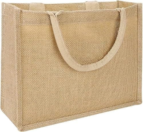 Rainbow Group 3 Pack Large Jute Burlap Tote Bag