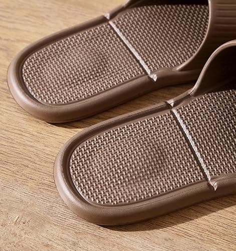 Cliont Travel Foldable Slippers for Women/Men Light Weight Portable Shower House Shoes for Home Hotel Bathroom — view 6