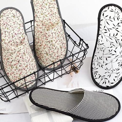 Didiseaon 5 Pack Simple Slippers by Sliers Non-skid and Sturdy for Hotels Travel Spa Home — view 3