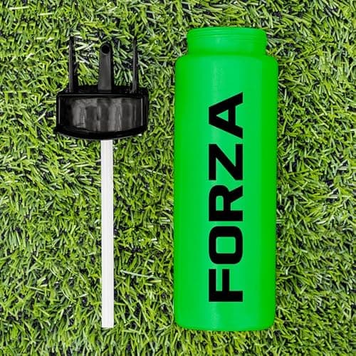 FORZA Water Bottles + Carrier Set [8x Bottles] | Hygeine [1L] or Sports Bottle [750ml] with Stackable Carrier for Football, Rugby, Training, Gym & Teams (Green, Hygeine Bottles) — view 2