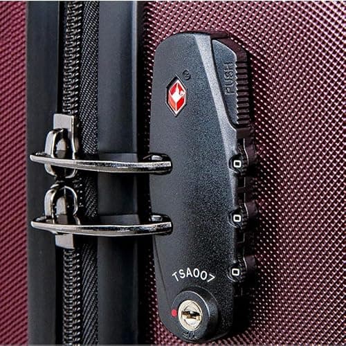 Lahviuu Suitcase Locks 3-Digit Number Combination TSA 007 Suitcases Locks, TSA Approved Luggage Lock for Replacement and Retrofit, Customs Code Lock for Travel Case, Suitcase Accessorie Black — view 4