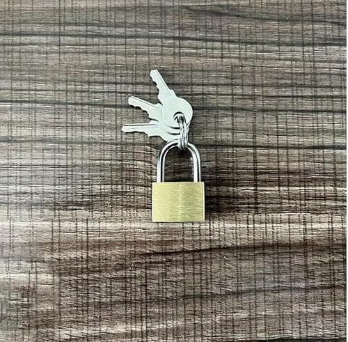 Padlocks with Keys 20mm Mini Padlock for Locker Suitcase Luggage Tool Box Jewellery Box Cupboard Travel Bags Backpack Computer Bag Locks Outdoor Small Security Lock Solid Brass Gold Body (Pack of 3) — view 6