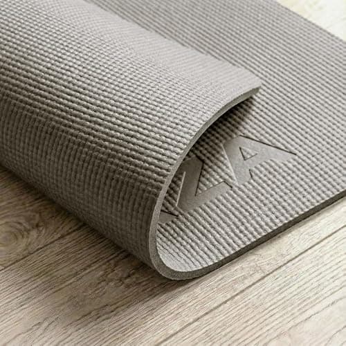 FORZA PVC Yoga Mat Non-Slip Exercise Mat – Lightweight Textured Foam Mat for Yoga, Pilates, Stretching & Home Workouts – Durable Mat for Gym (Charcoal, Pack of 1, Without Carry Strap) — view 2