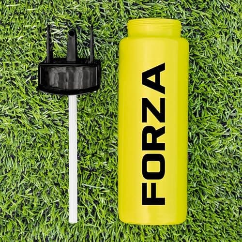 FORZA Water Bottles + Carrier Set [8x Bottles] | Hygeine [1L] or Sports Bottle [750ml] with Stackable Carrier for Football, Rugby, Training, Gym & Teams (Yellow, Hygeine Bottles) — view 2