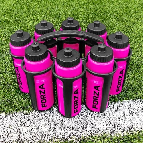 FORZA Stackable Water Bottle Carrier | Sturdy Plastic 8-Bottle Sports Carrier with Ergonomic Fist-Grip Handle - Ideal for Clubs, Teams & Outdoor Events — view 3