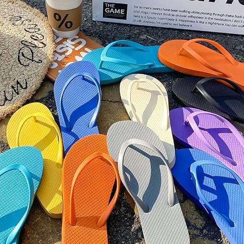 JoWebb Quick-Dry Unisex Flip Flops for Adults - Beach Pool Shoes with Non-Slip Sole | Lightweight Summer Sandals for Women Men Outdoor Swimming — view 6