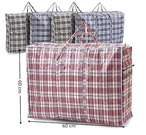 5 PACK Strong Extra large Jumbo Storage Laundry zipped bag Reusable 60 x 60cm — view 6