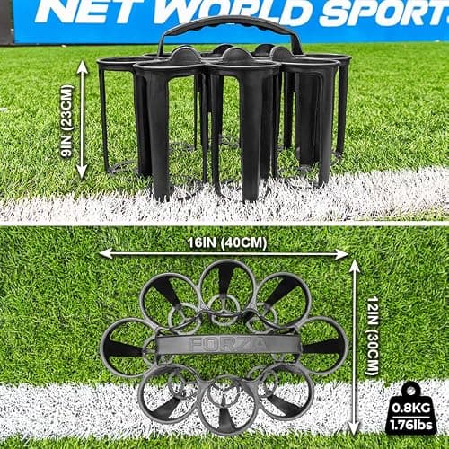 FORZA Stackable Water Bottle Carrier | Sturdy Plastic 8-Bottle Sports Carrier with Ergonomic Fist-Grip Handle - Ideal for Clubs, Teams & Outdoor Events — view 4