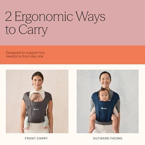 Ergobaby Embrace Baby Carrier for Newborns from Birth with Head Support, Extra Soft and Ergonomic, Soft Olive — view 5